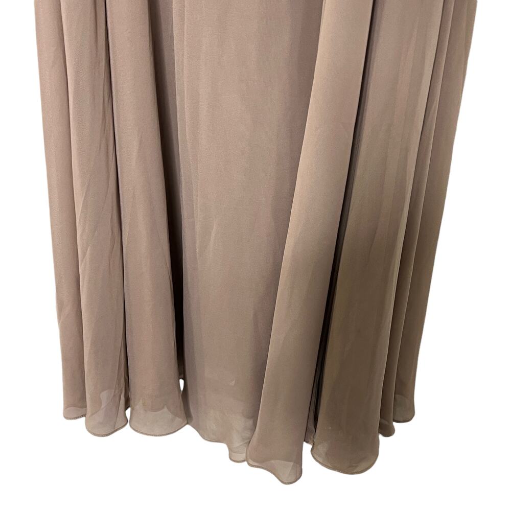 Jenny Yoo Collection Hampton Full Maxi Skirt Sheer Double Lined Purple Silk Sz 2 - Picture 5 of 7